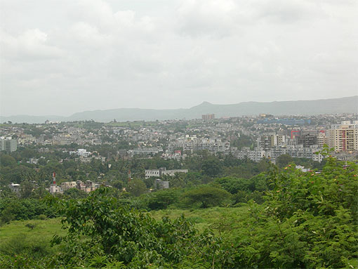 Scenic views of Pune from Taljai Hill near Parvati.