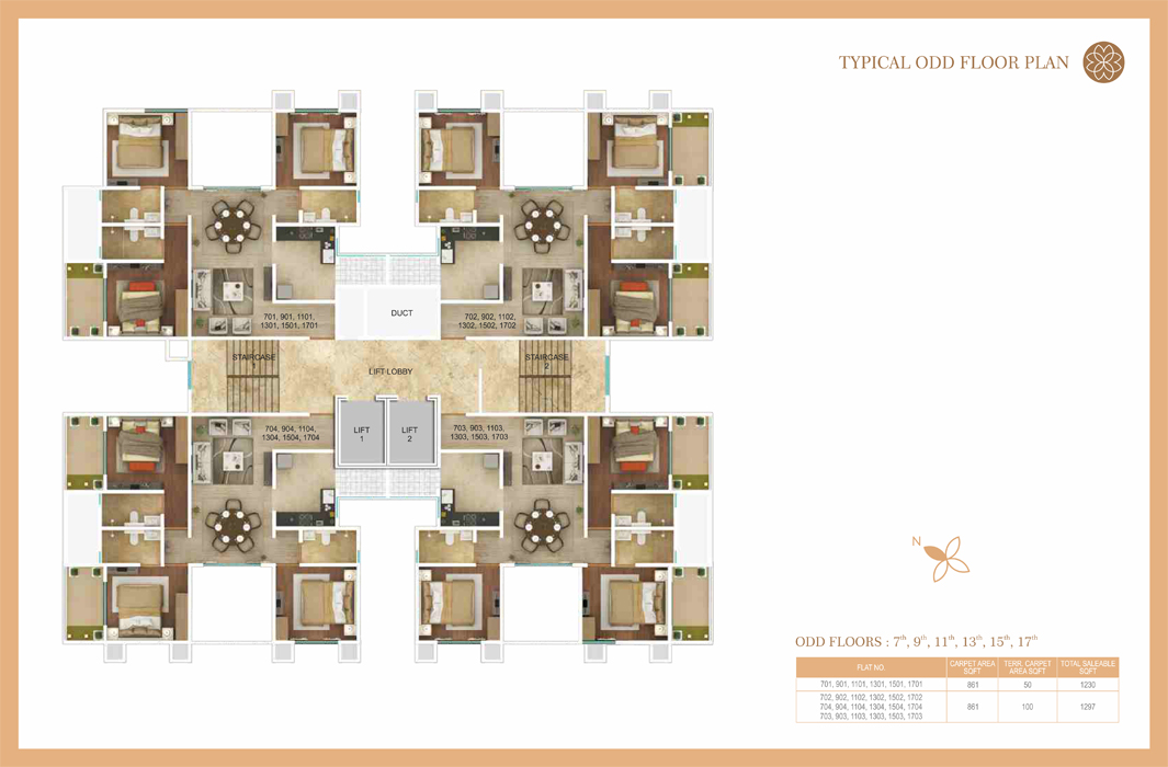 Typical Odd Floor Plan