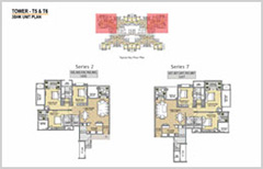 3 BHK Unit Plan - Raheja Vistas Premiere