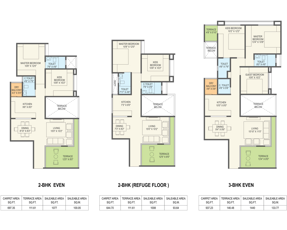 2BHKD 3 BHKD Apartments in WAKAD, Courtyard One Concept